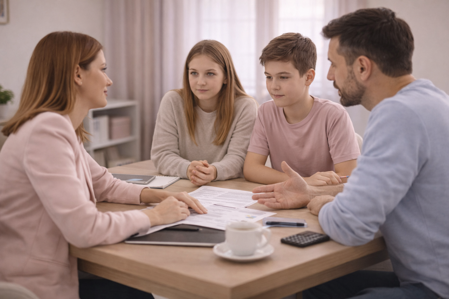 Illustration representing child custody mediation services